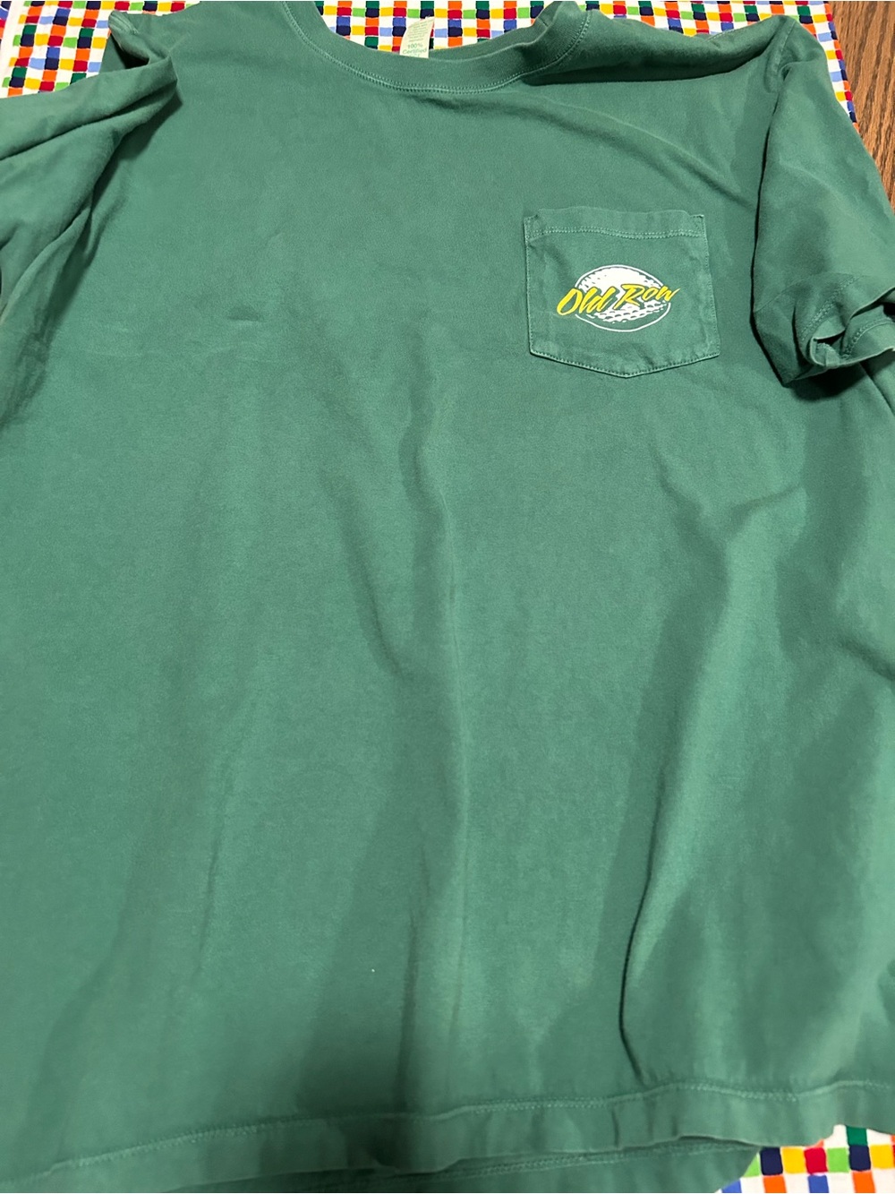 Men's old row Crew Neck Pocket T-Shirt - Green L